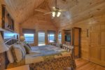 Sunrock Mountain Hideaway - Upstairs King Master with private balcony 